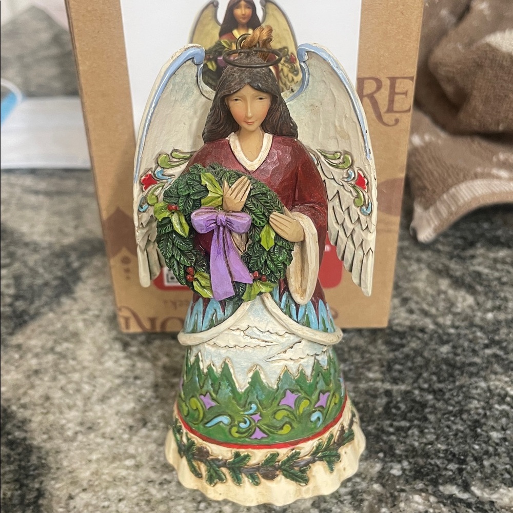 Jim shore heartwood creek angel and evergreen